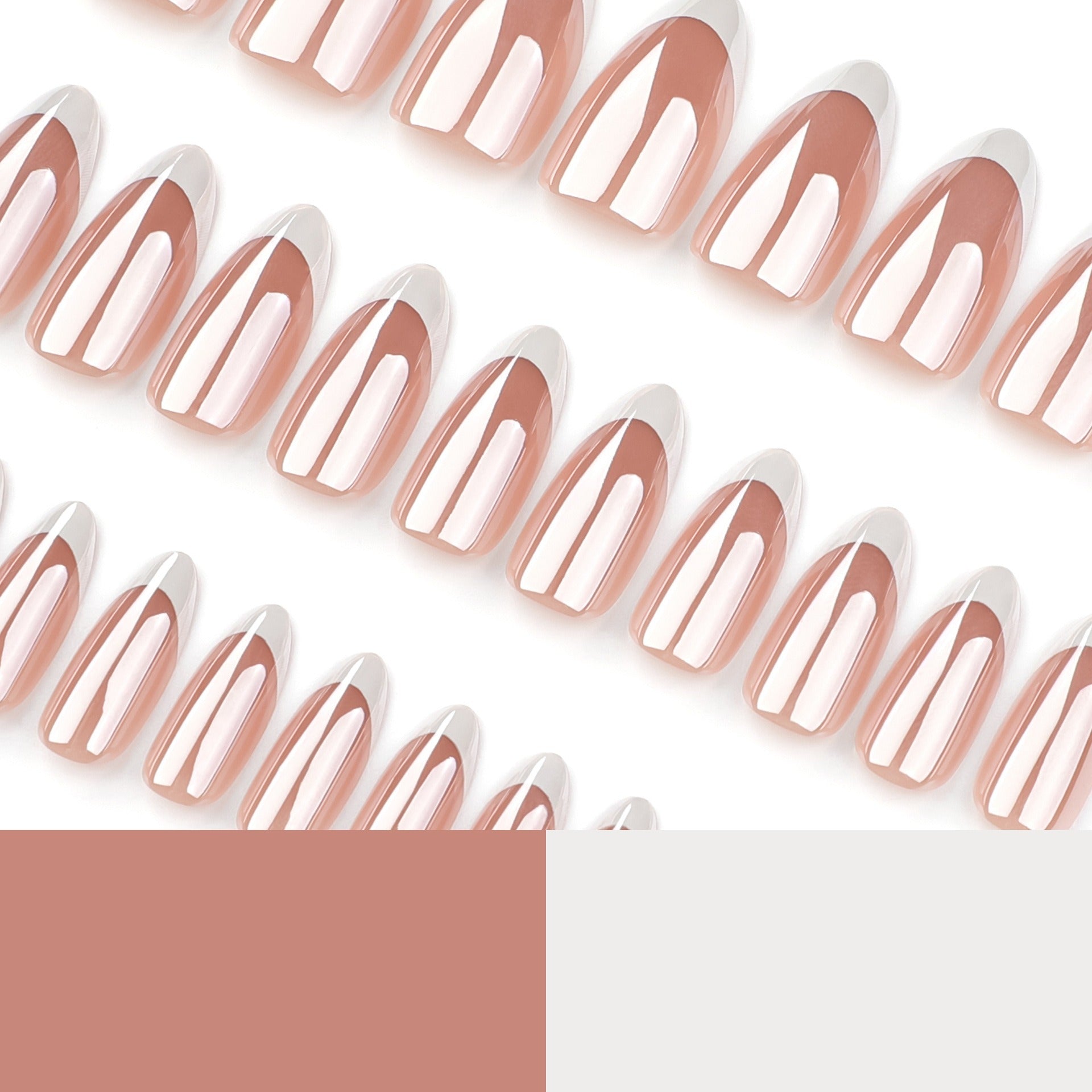 Sheer Nude White French Tip Press-On Nails