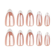 Sheer Nude White French Tip Press-On Nails