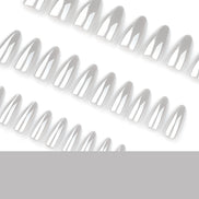 Glossy White Chrome Press-On Nails
