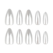 Glossy White Chrome Press-On Nails