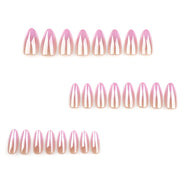 Pink Aurora Chrome Press-On Nails