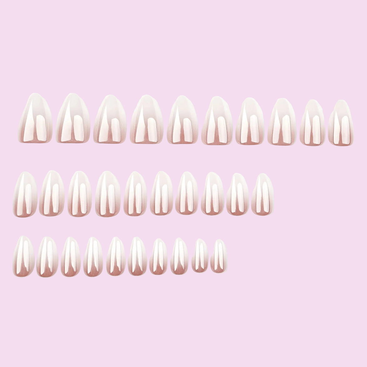 Sheer Nude Pearl Gloss Press-On Nails