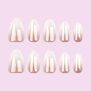 Sheer Nude Pearl Gloss Press-On Nails