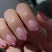Nude to Purple Glitter Ombre Press-On Nails
