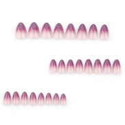 Nude to Purple Glitter Ombre Press-On Nails