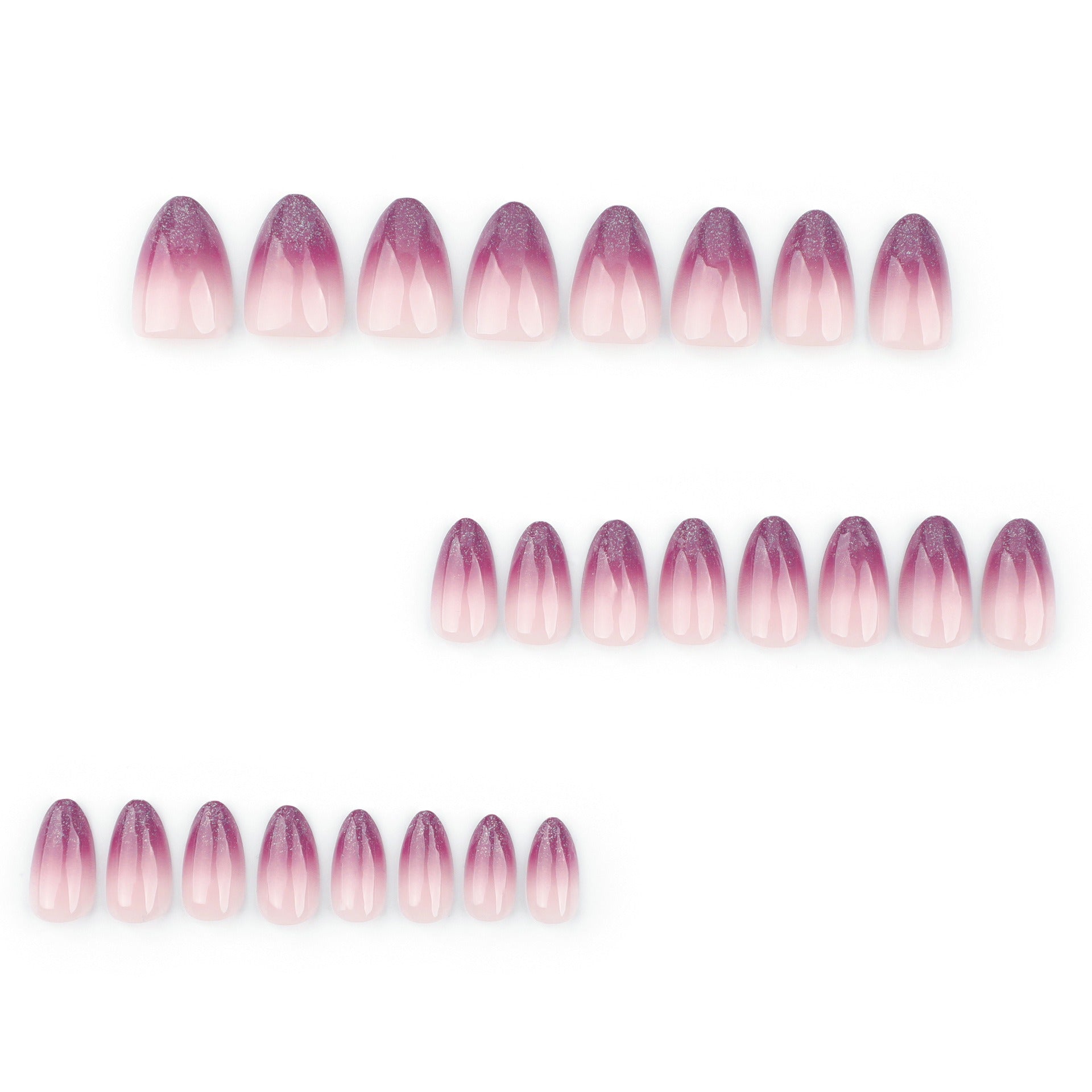 Nude to Purple Glitter Ombre Press-On Nails