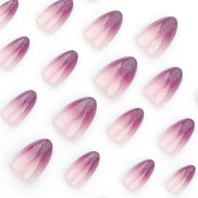 Nude to Purple Glitter Ombre Press-On Nails