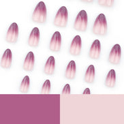 Nude to Purple Glitter Ombre Press-On Nails