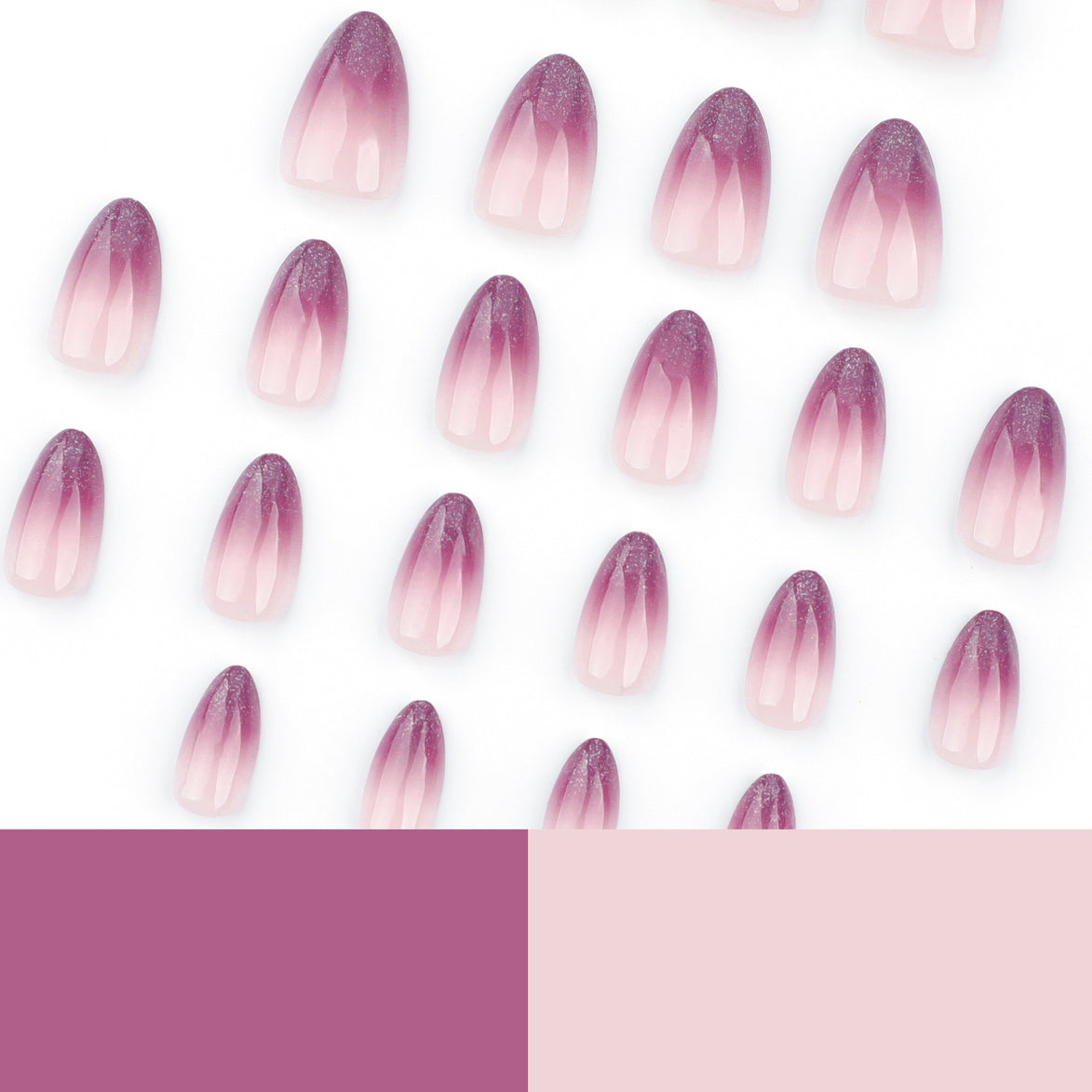 Nude to Purple Glitter Ombre Press-On Nails