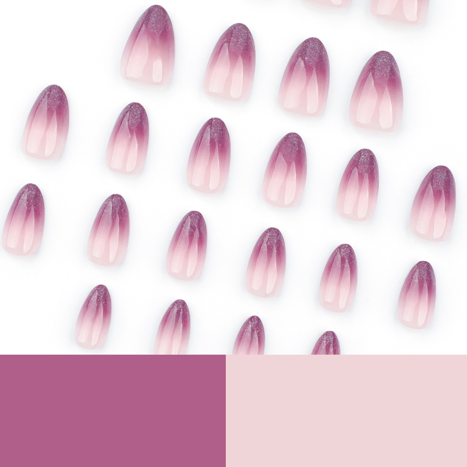 Nude to Purple Glitter Ombre Press-On Nails