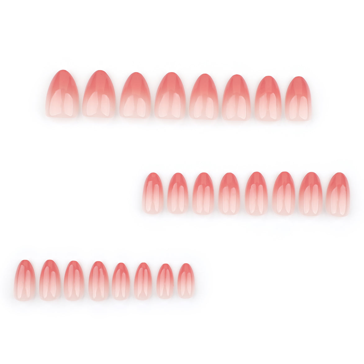 Coral to Nude Ombre Press-On Nails
