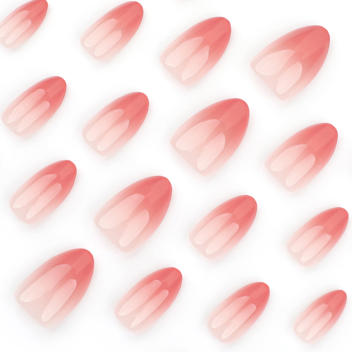 Coral to Nude Ombre Press-On Nails