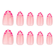 Sheer Pink Heart French Tip Press-On Nails