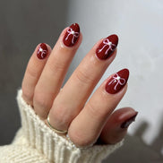 Cherry Leopard French Tip Press-On Nails