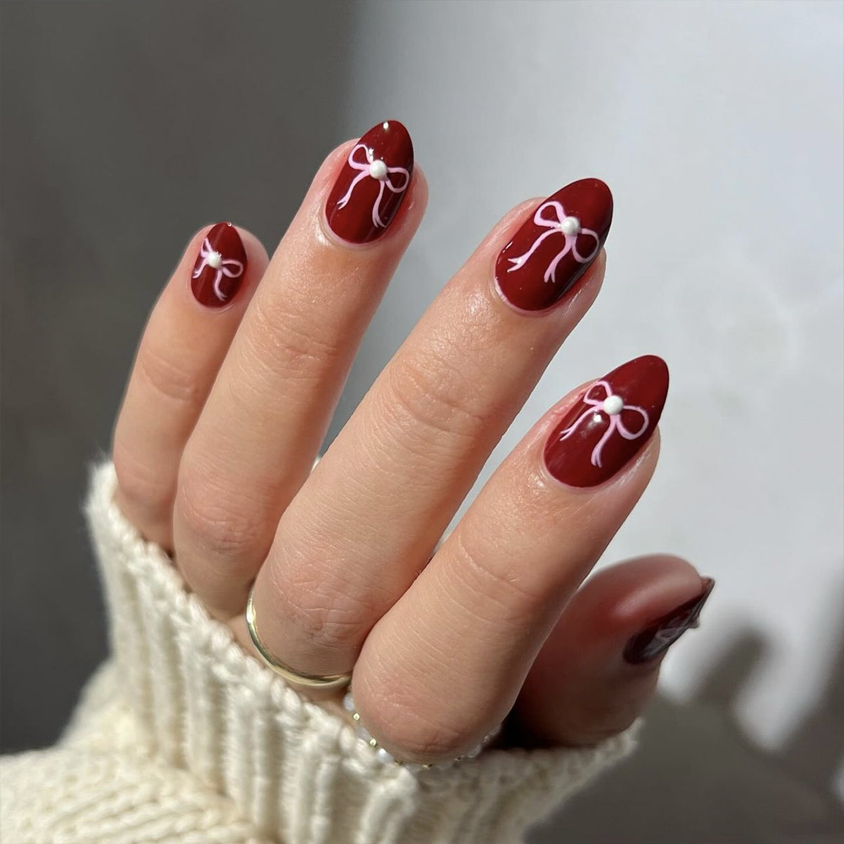 Cherry Leopard French Tip Press-On Nails