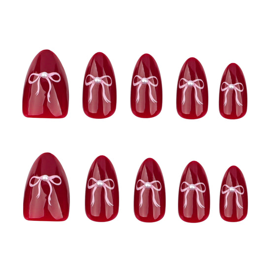 Cherry Leopard French Tip Press-On Nails