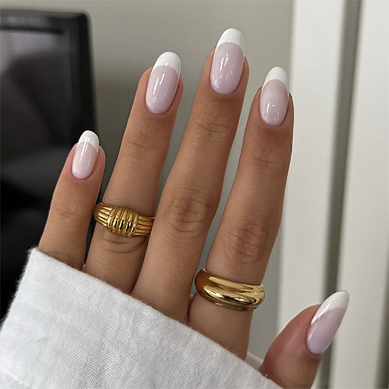 Milky White French Tip Press-On Nails