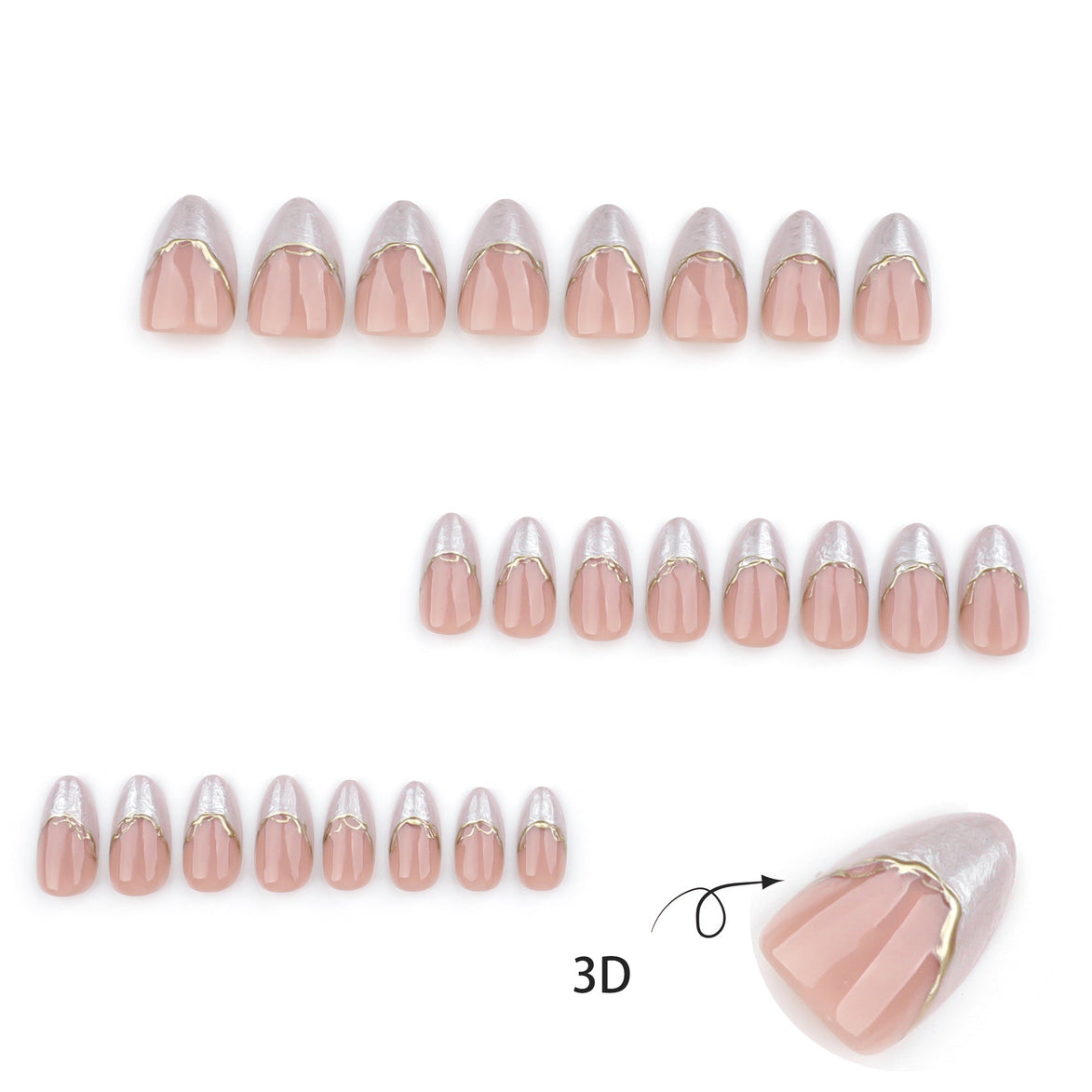 Soft Pink Pearl Shimmer Nails