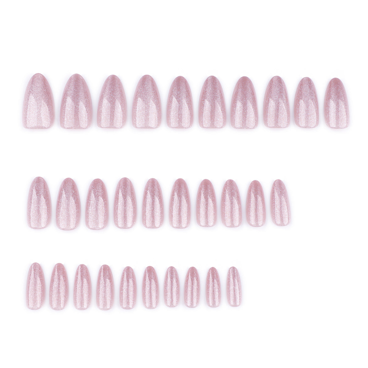 Pink Crystal Glow Nails