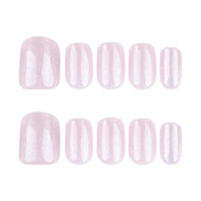 Champagne Glitter Tip Nails