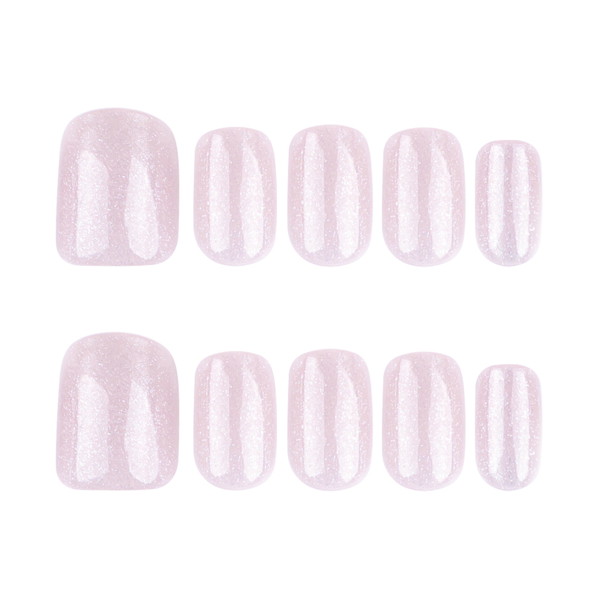 Champagne Glitter Tip Nails
