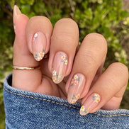Soft Pink Shimmer Nails