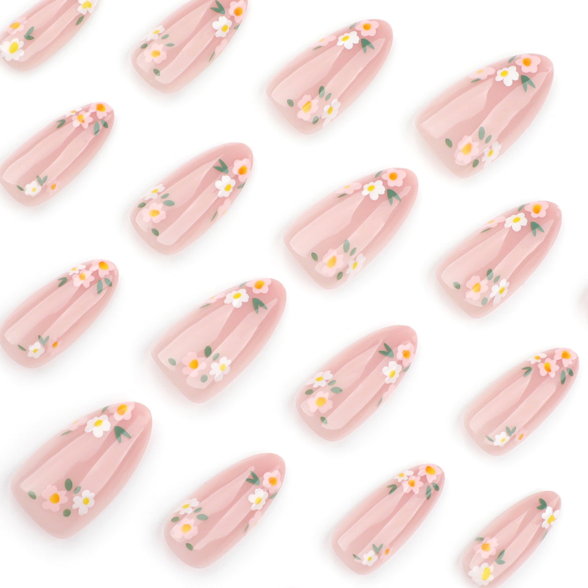 Soft Pink Shimmer Nails