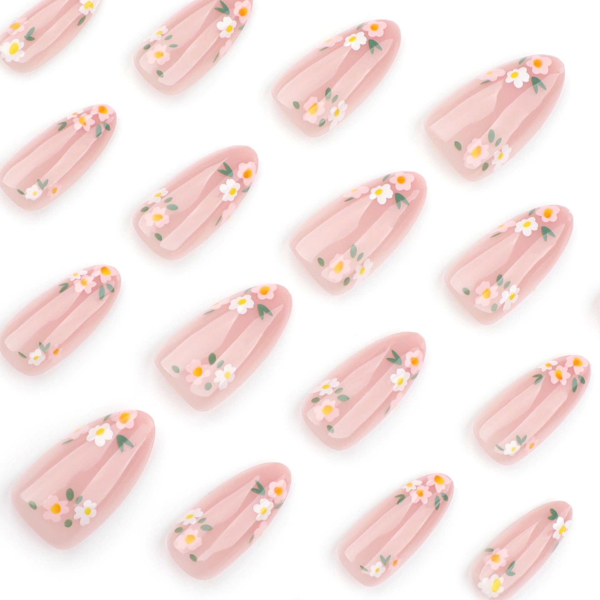 Soft Pink Shimmer Nails