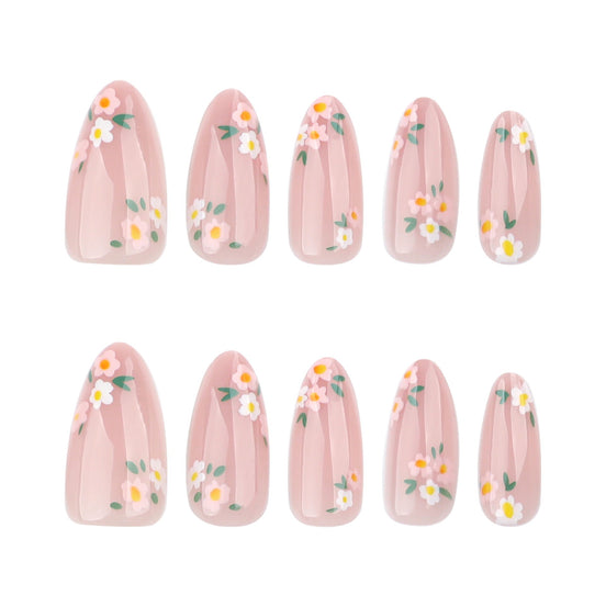 Soft Pink Shimmer Nails