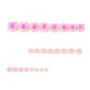 Pink 3D Flower Press-On Toenails
