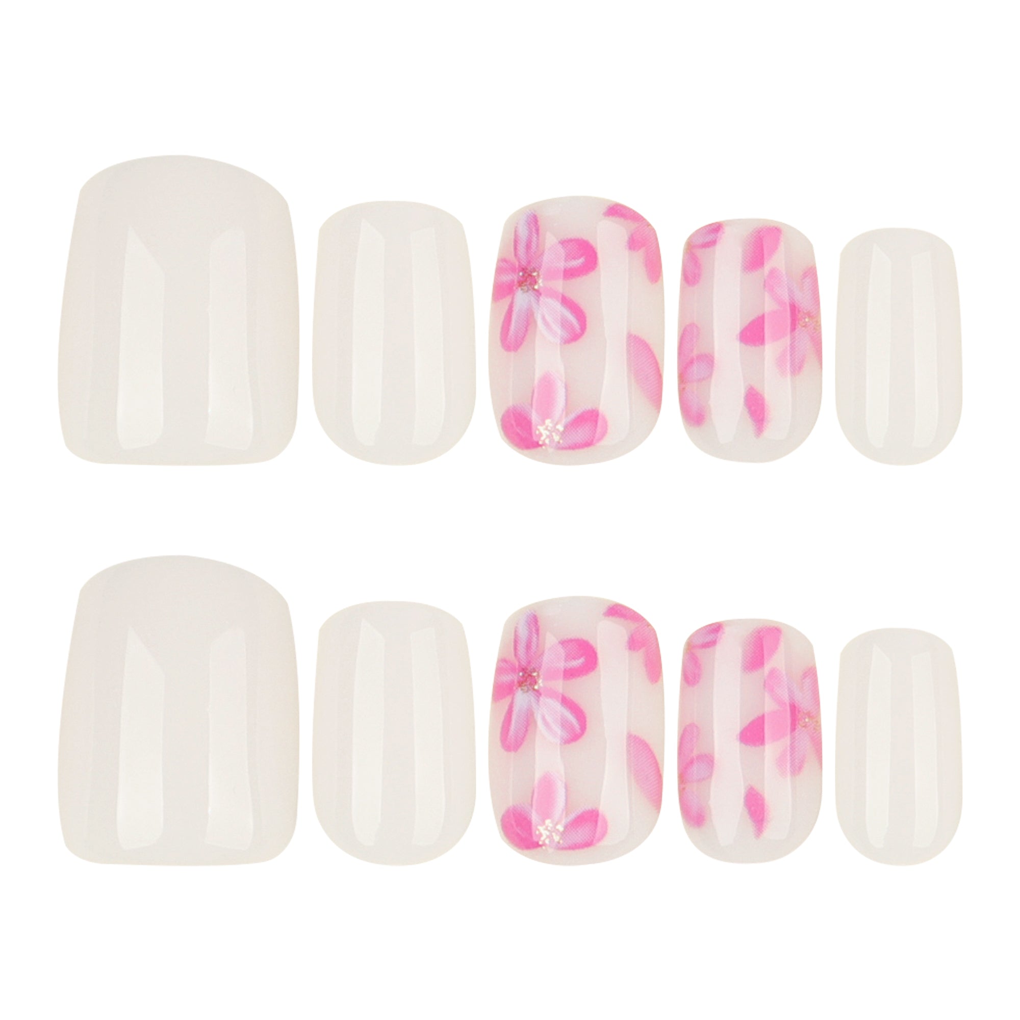 Blush Jelly Heart Art Nails