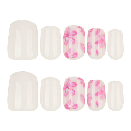 Blush Jelly Heart Art Nails