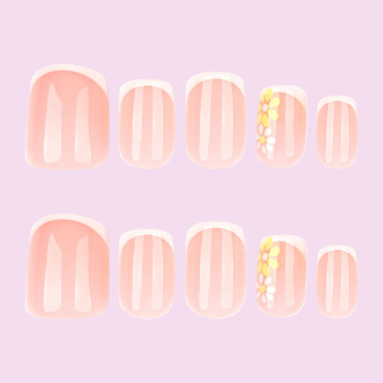 Soft Pink Ombre Accent Nails