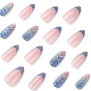 Iridescent Dragon Scale & Pearl in Periwinkle & Blush Press-On Nails