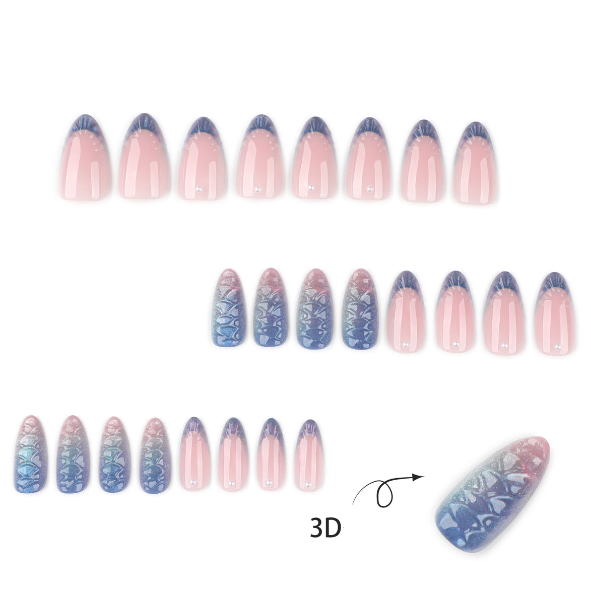 Tropical Sunset Mix Nails