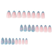 Mermaid Shell & Pearl in Iridescent Blue & Blush Press-On Nails