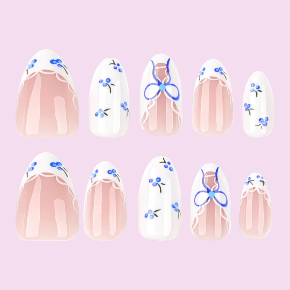 Iridescent Blue Chrome Nails