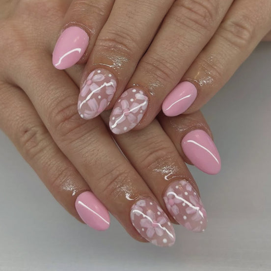 Soft Pink Blossom Press-On Nails