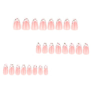 Rose Lace French Tip in Blush Pink & White Press-On Nails