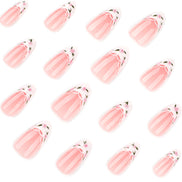 Rose Lace French Tip in Blush Pink & White Press-On Nails