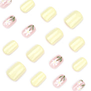 Daisy Floral & Butter Yellow Press-On Nails