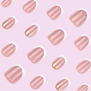 Rose Gold Butterfly French Press-On Nails
