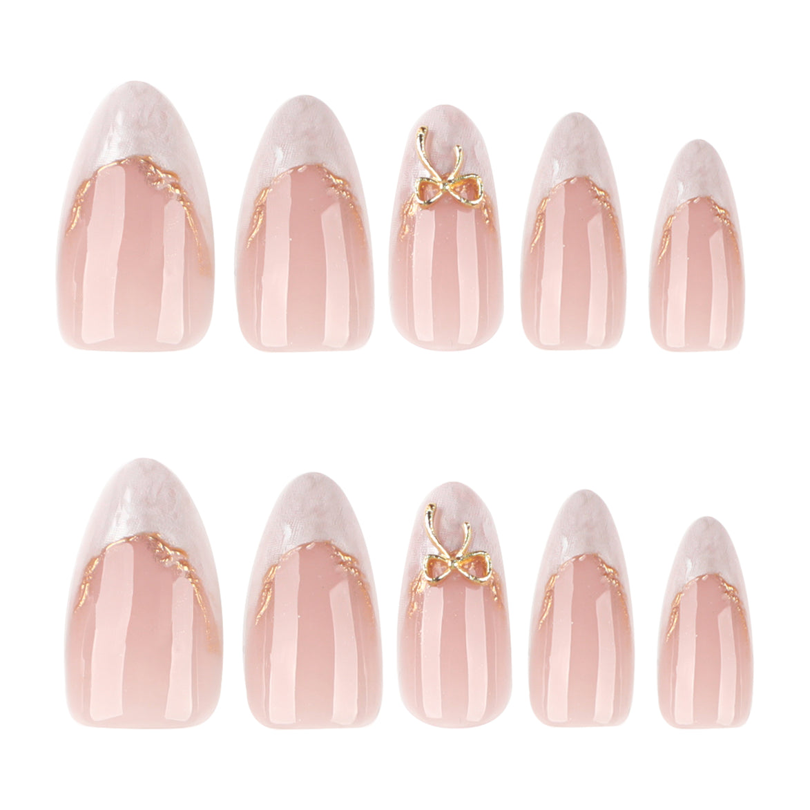 Soft Nude French Daisy Nails