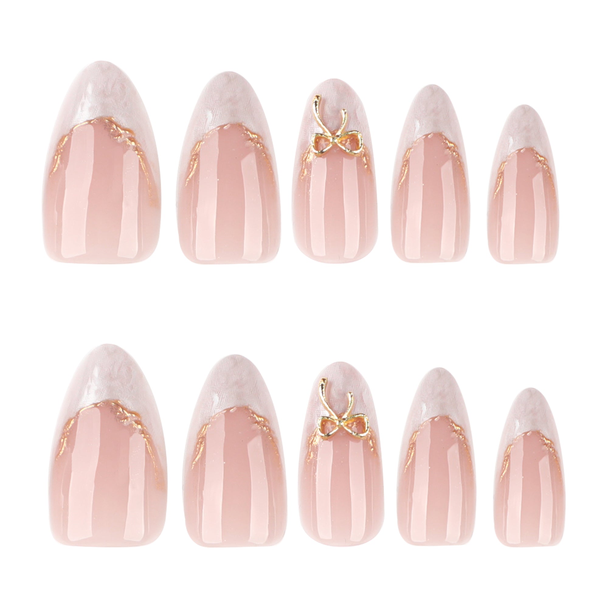 Soft Nude French Daisy Nails