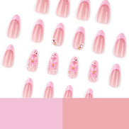 Pink Iridescent 3D Blossom Press-On Nails
