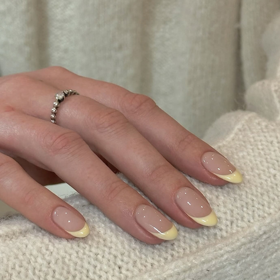 Soft Lemon French Tip Nails