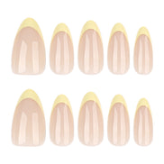Soft Lemon French Tip Nails
