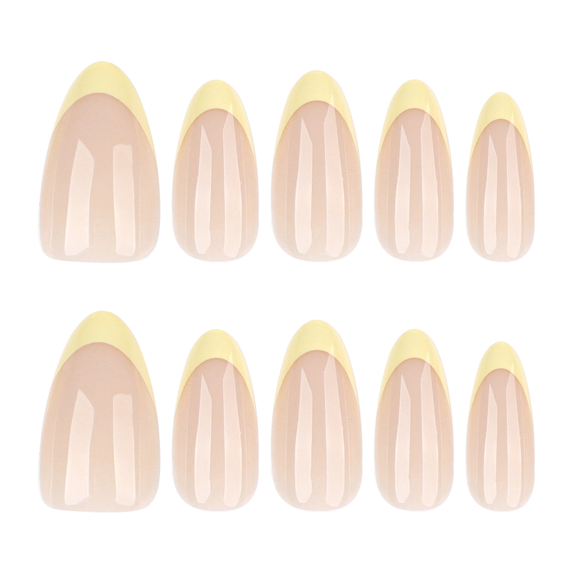 Soft Lemon French Tip Nails
