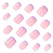 Lilac Edge Floral Press-On Nails