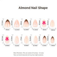 Pink Glitter Starfish Press-On Nails